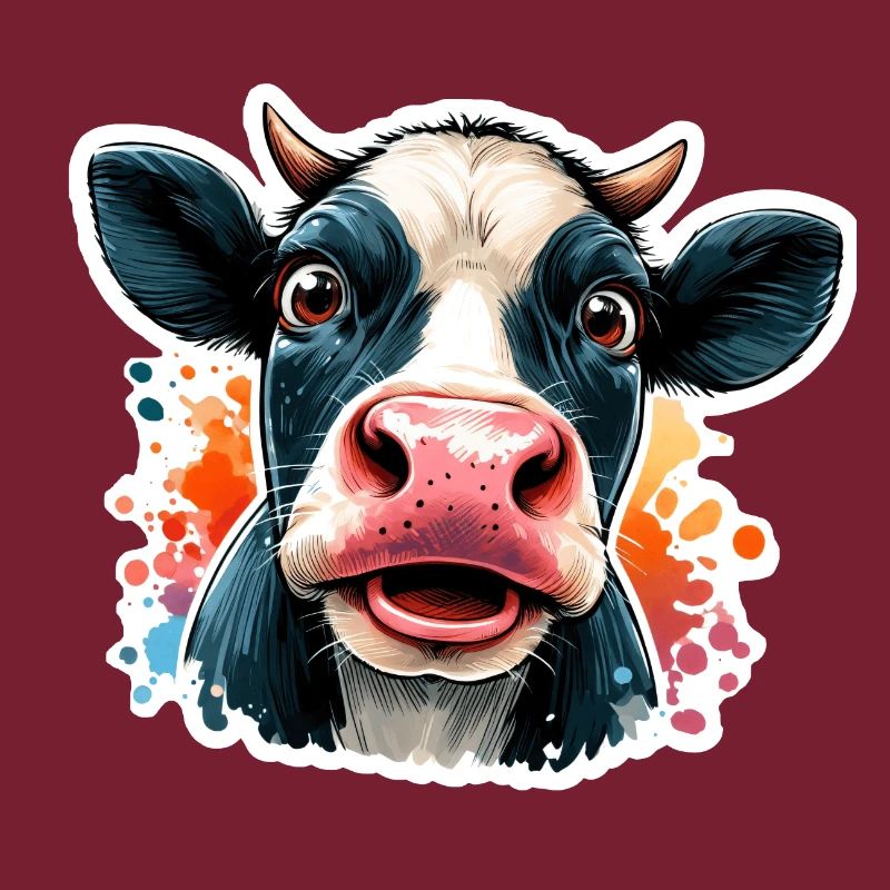 Vache émerveillée