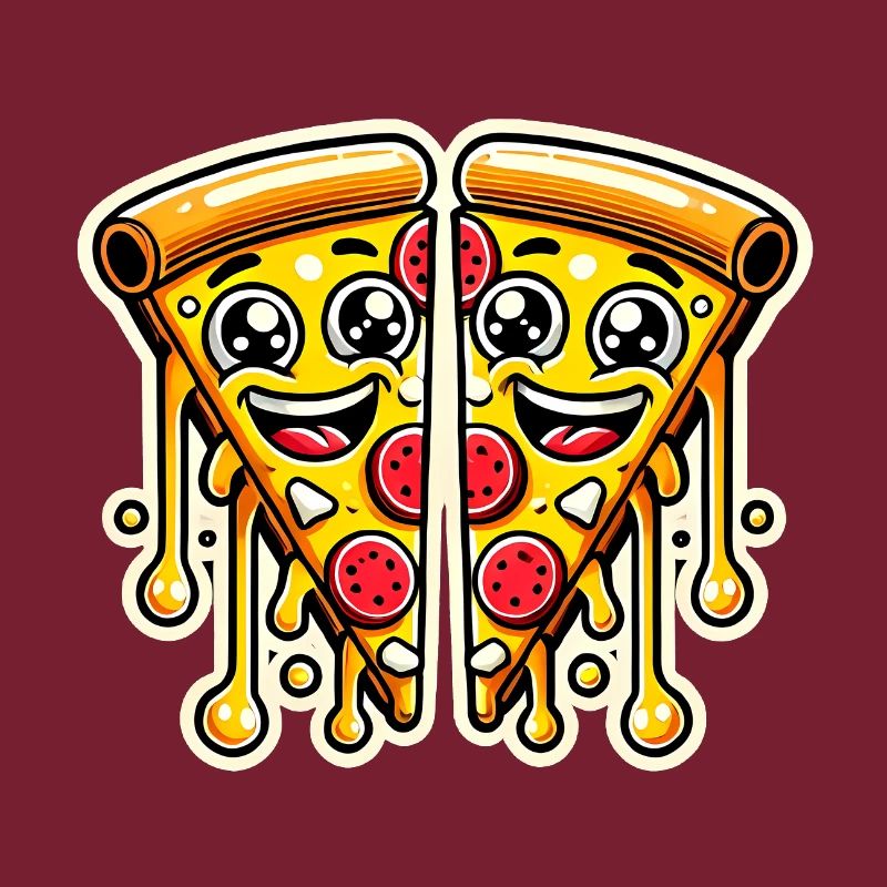 Dormir manger pizza répéter design drôle