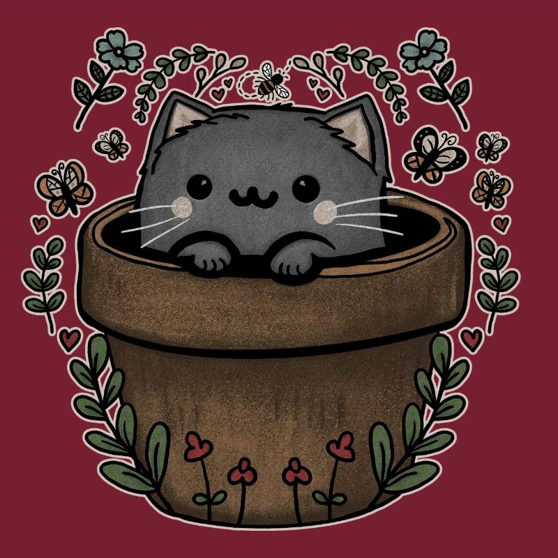 Chat fleur