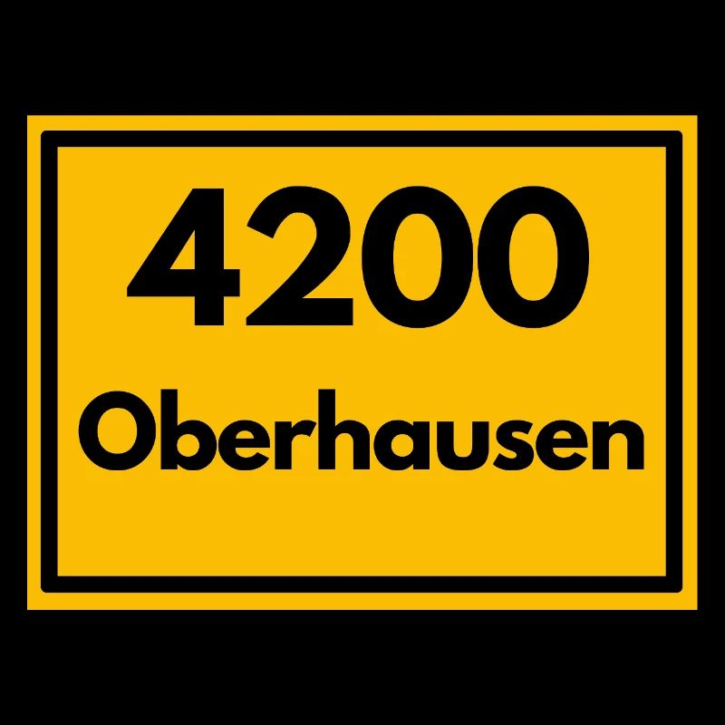 Panneau de lieu - puis rétro ancien code postal 4200 OBERHAUSEN