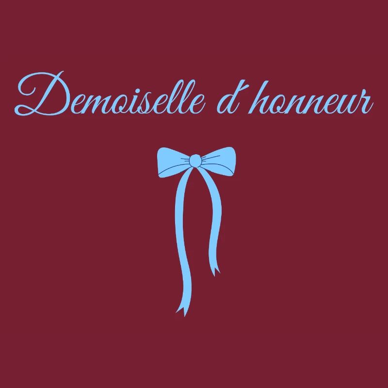 Blaue Schleife Brautjungfer