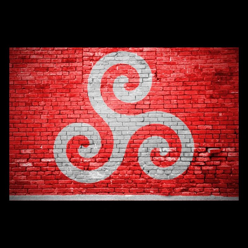 Triskele BDSM Brick Wall Graffiti