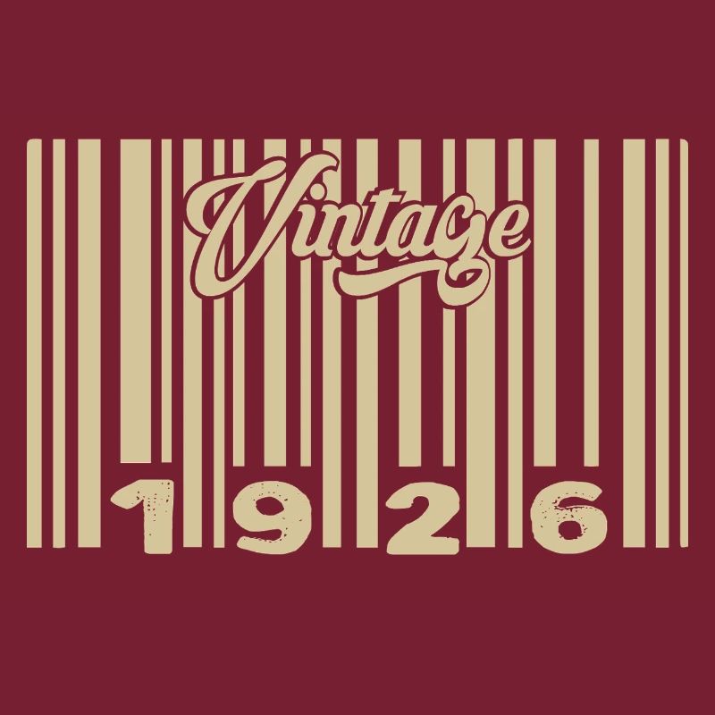 Vintage 1926 Barcode 1926: Year 2025.