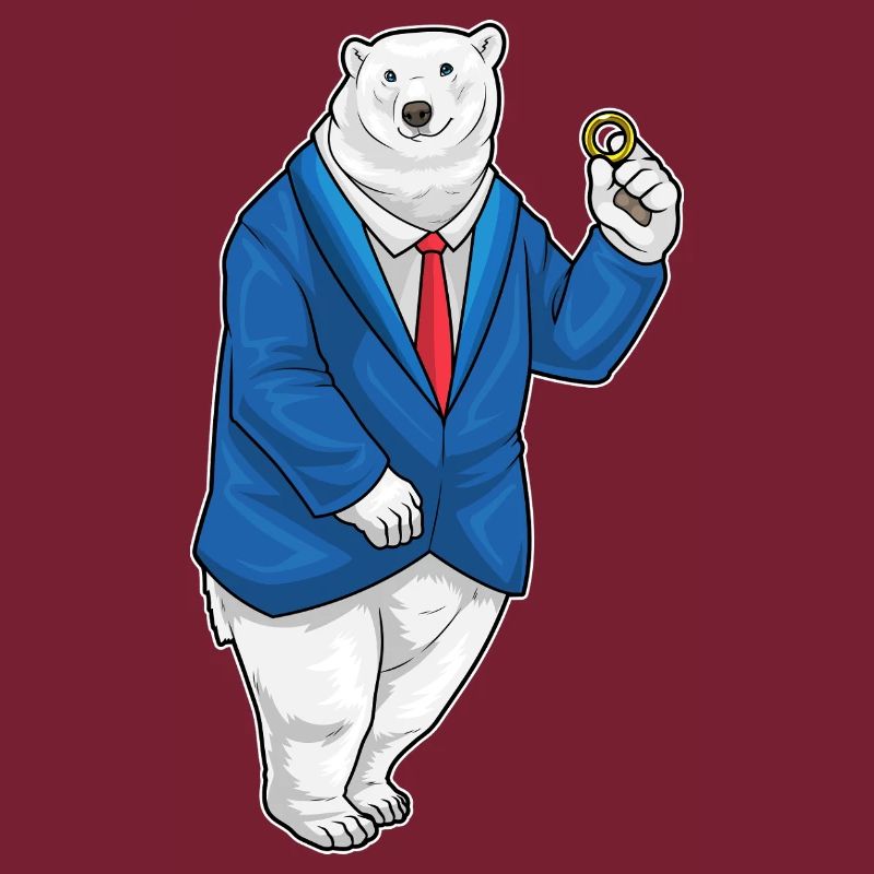 Eisbär Bräutigam Ehering Hochzeit