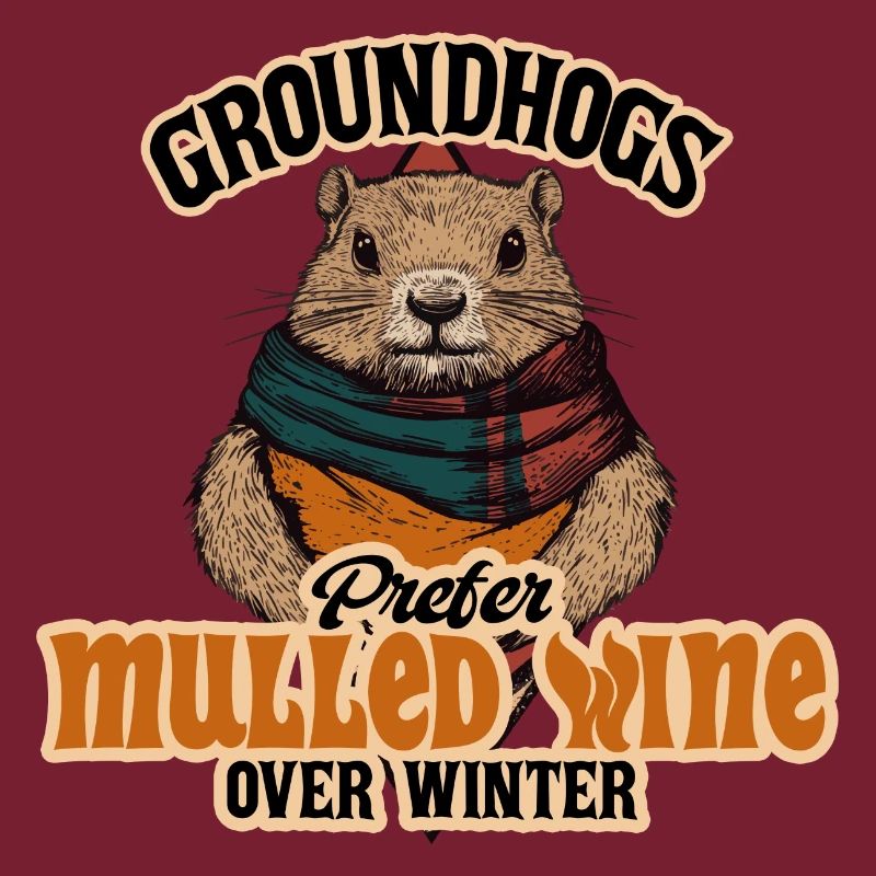 Groundhogs Prefer Mulled Wine Over Winter Design