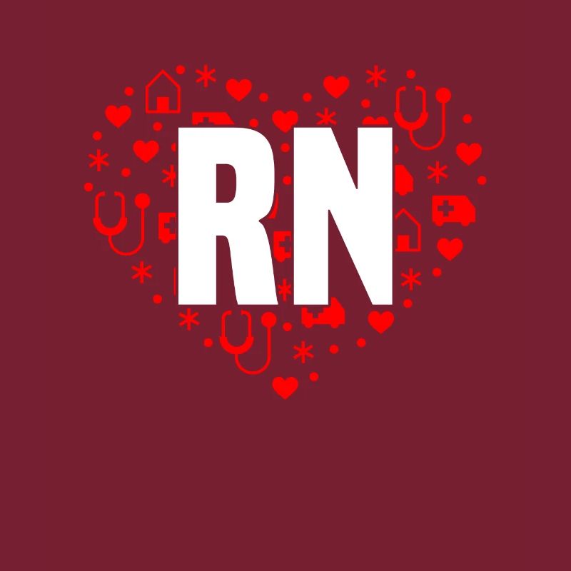 Mignon infirmière autorisée Rn Heart Design