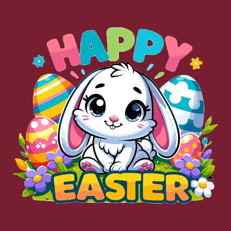 Happy Easter - Easter Bunny Illustration