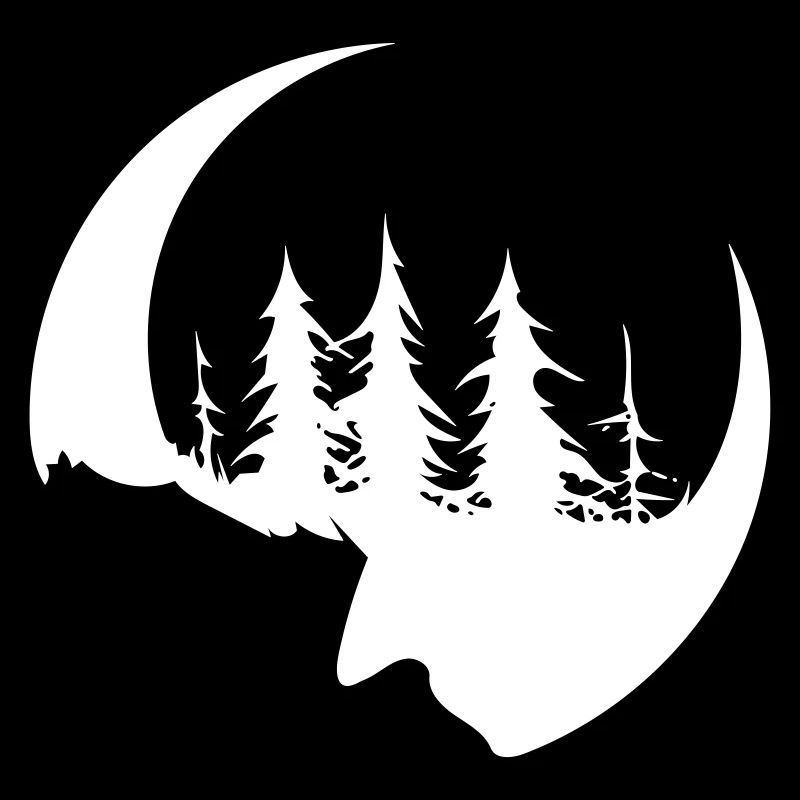 Dark forest face and sickle