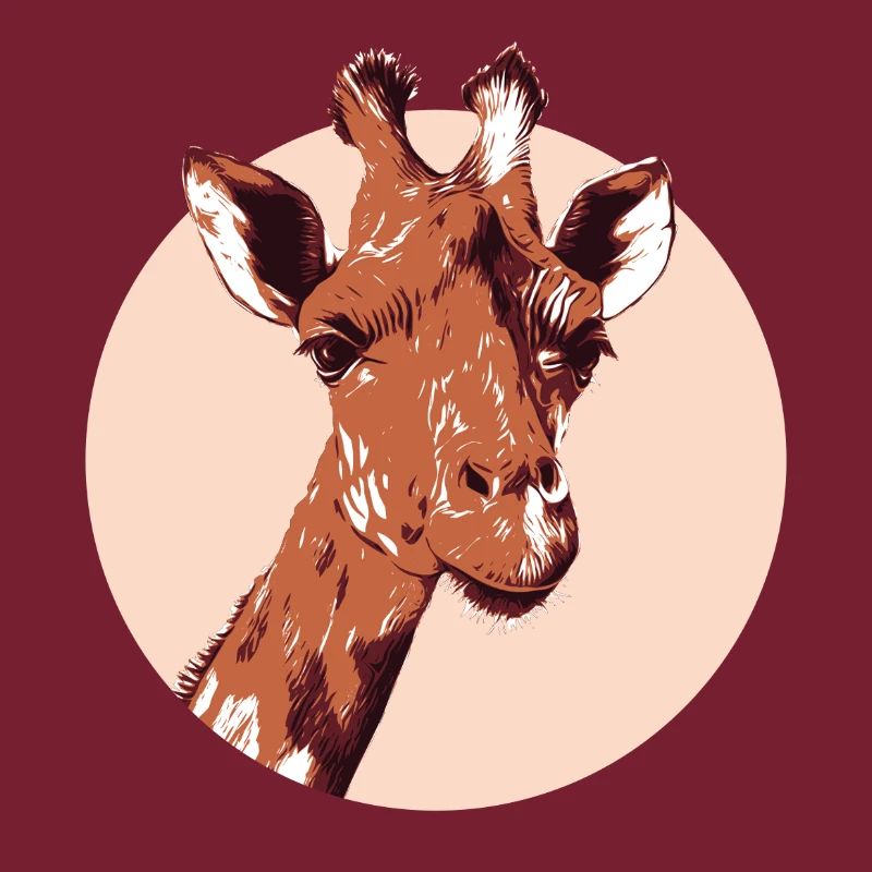 Conception illustrative moderne de girafe