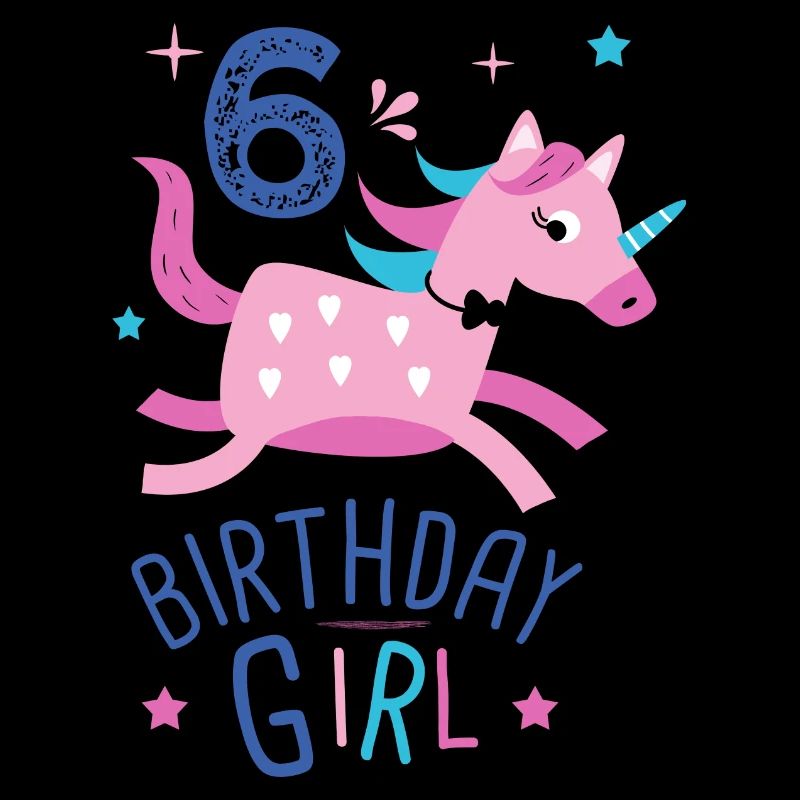6. Geburtstag Mädchen 6 Jahre Licorn Einhorn