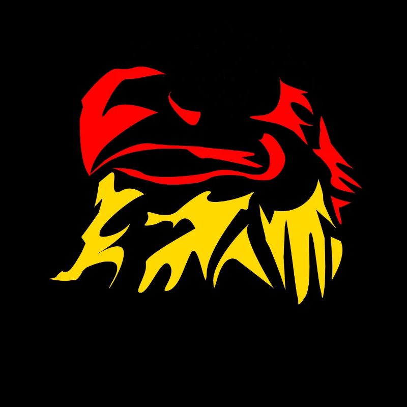 Black-red-gold eagle