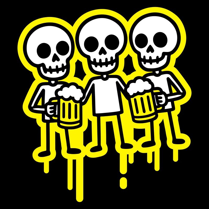 Party Crew Skelett Bier