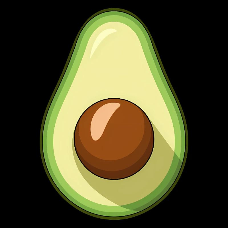 Avocat coupé en deux