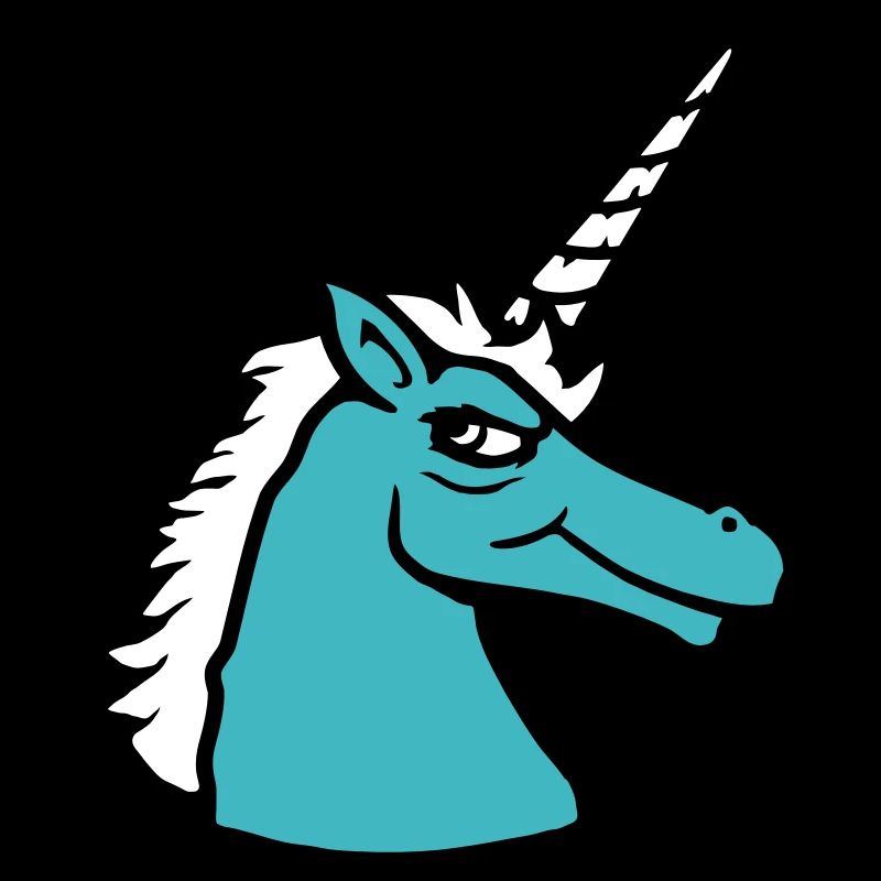 Licorne Cool Guy Sourire Maléfique Cheval de dessin animé