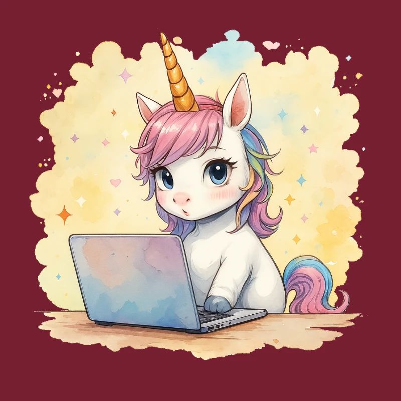 programmierendes Einhorn