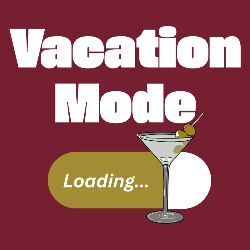 Mode vacances activé – Martini avec barre de chargement (léger)