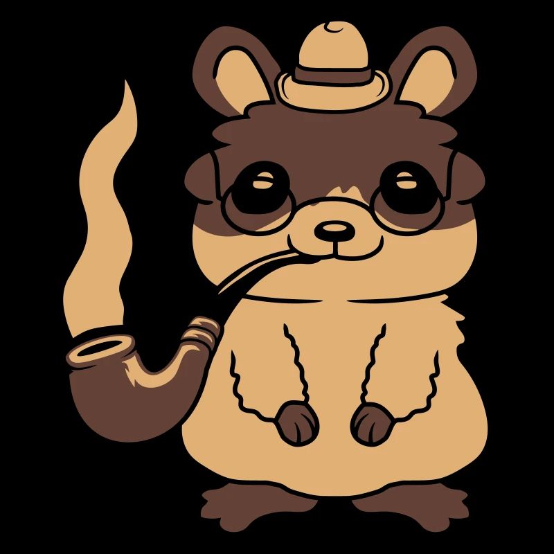 Mr. Hamster smokes pipe