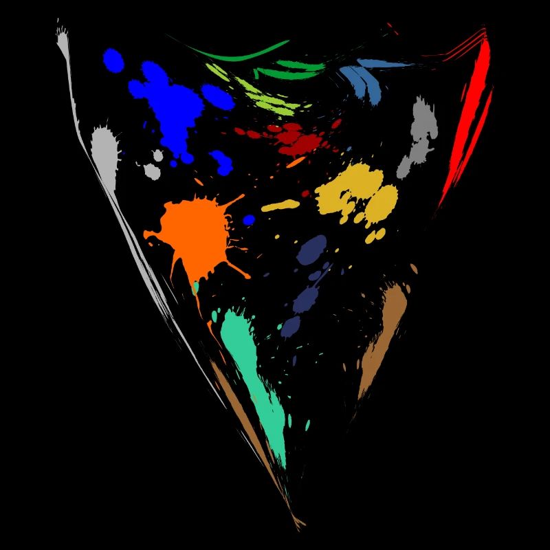 Bunte Farbkleckse - Dreieck