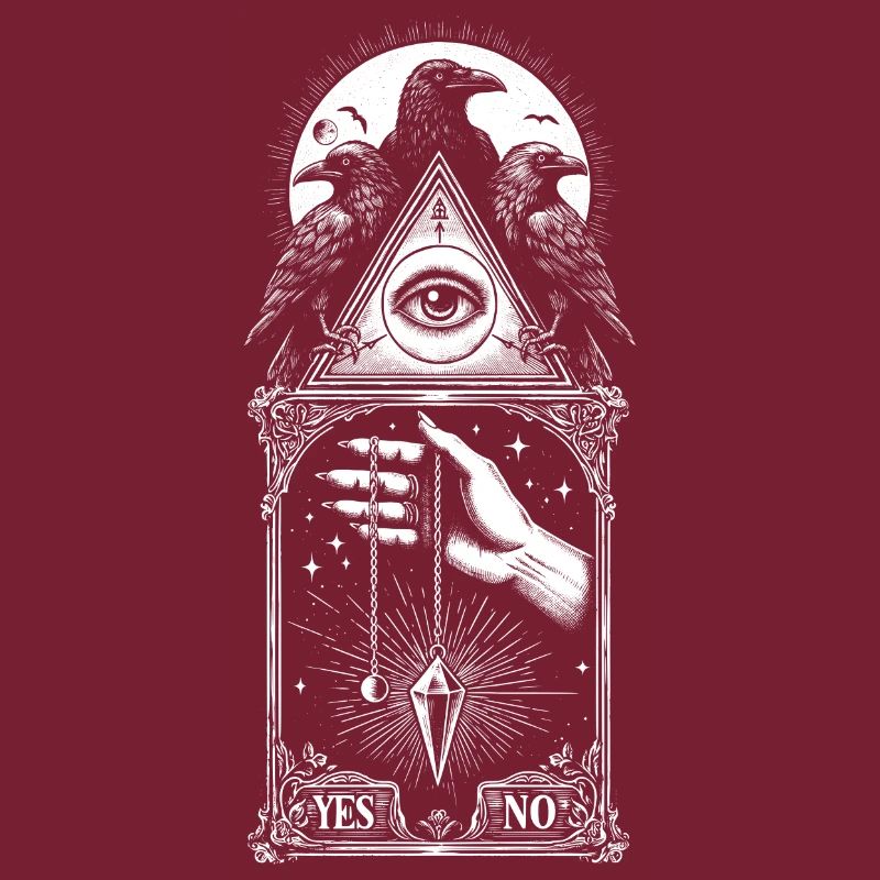 pendule Yes/No Corbeaux