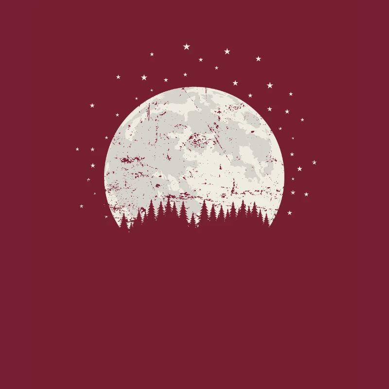 Mond hinter den Bergen Himmel Licht