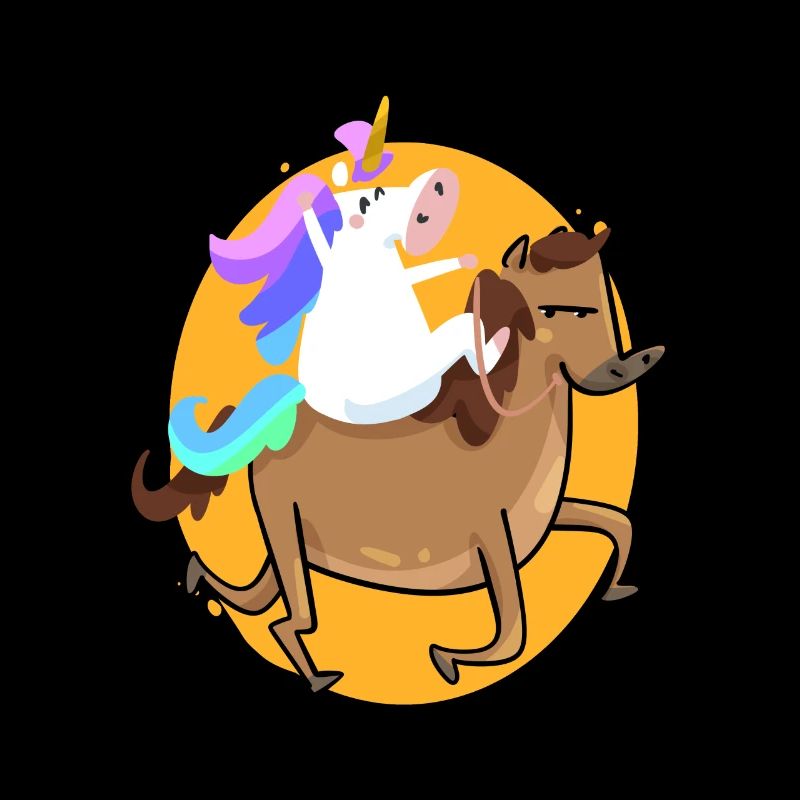 reitendes Einhorn