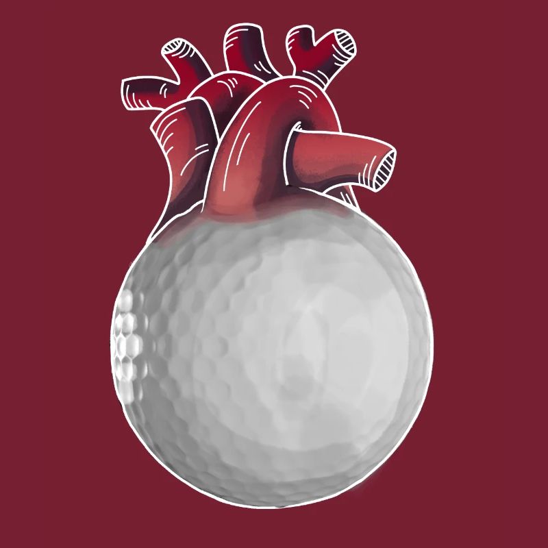 Golfer's Heart Fun Golf Ball Golf Gift