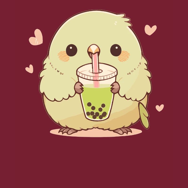 Inséparable kawaii boit Boba Bubble Tea Chibi