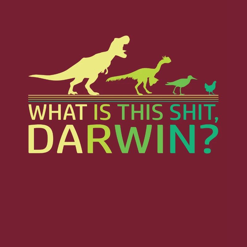 Lustige Evolution Dino Dinosaurier Darwin T-Rex