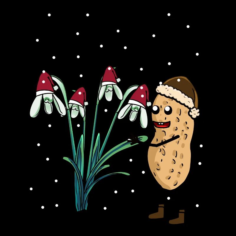 Cacahuète Printemps Neige Jardin Fleurs Givre