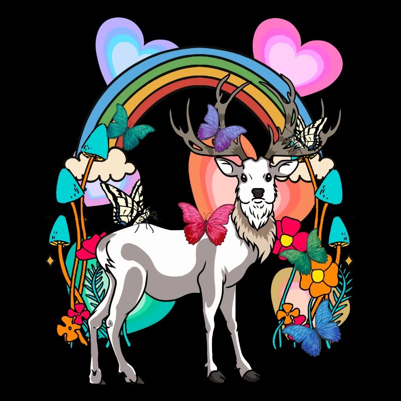 Rainbow Deer Deer Nature Spring