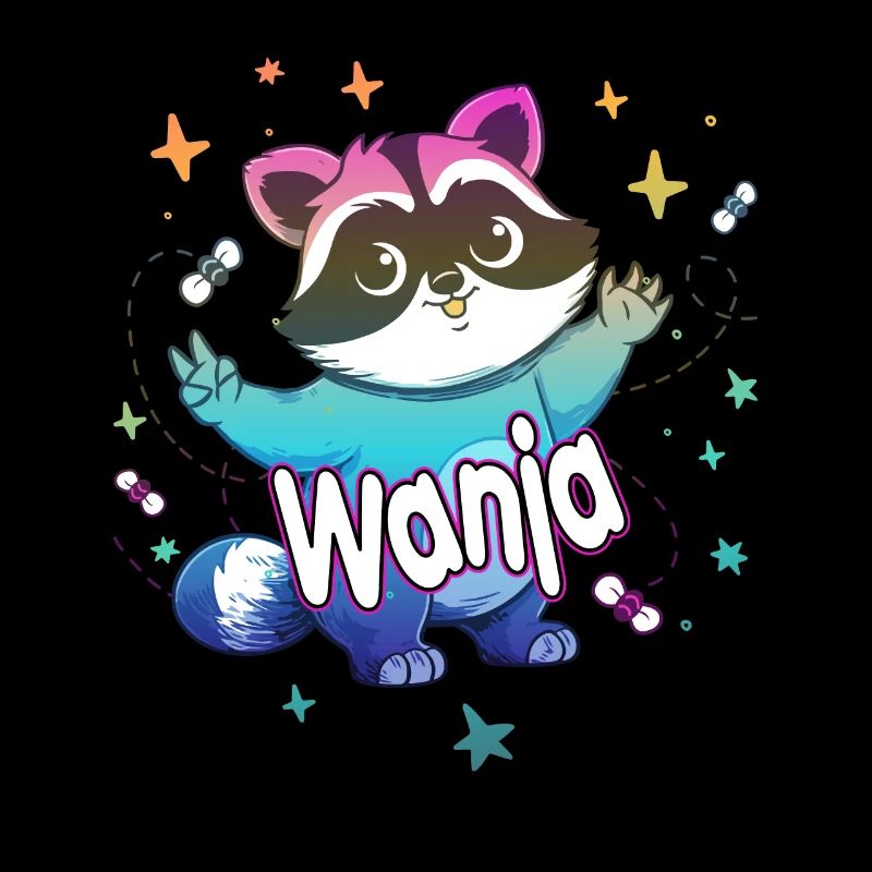 WANJA - Beau nom de garçon avec un raton laveur mignon