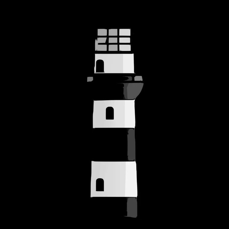 Grauer Leuchtturm