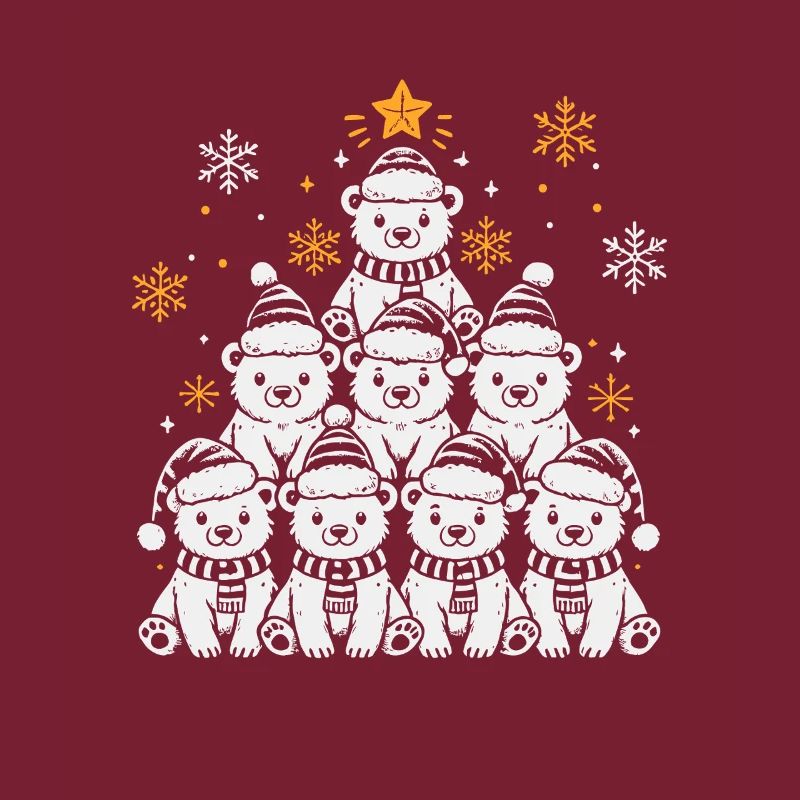 Christmas Tree Polar Bear