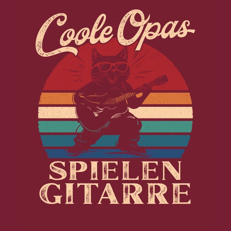 Coole Opas spielen Gitarre Retro Großvater