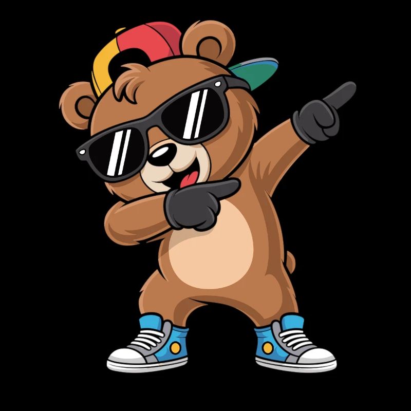 Dabbing Bär mit Cap – Cooles Kinder Motiv