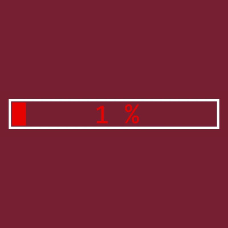 Loading Bar Red 1% outline White