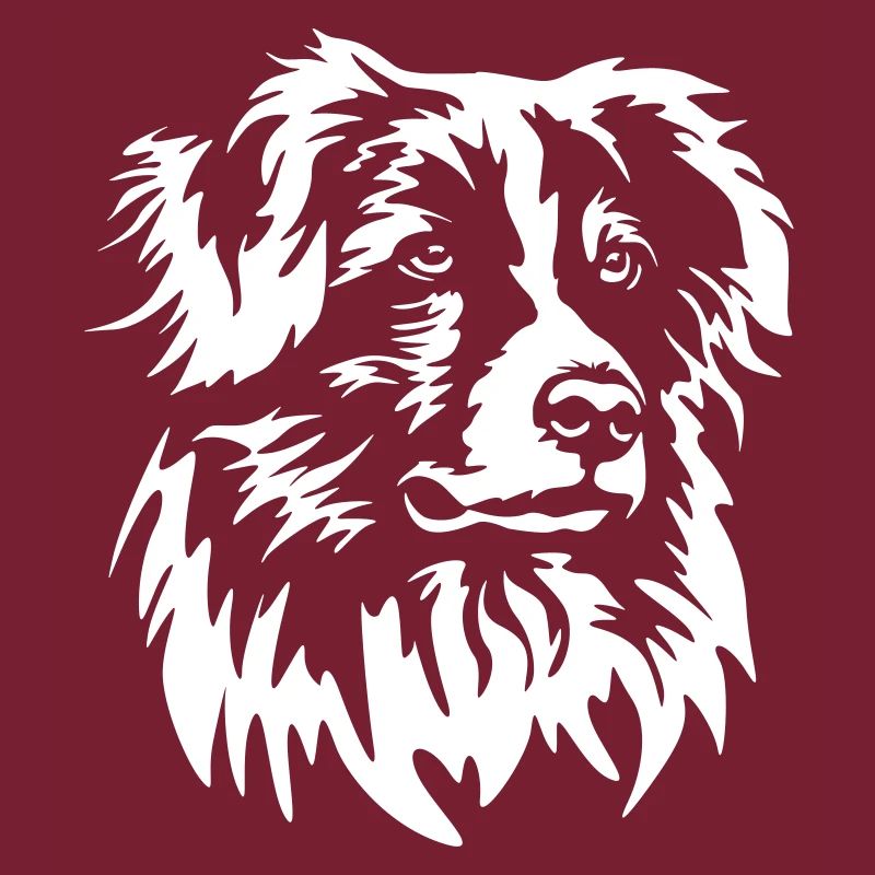 Australian Shepherd Kopf "Black Edition"