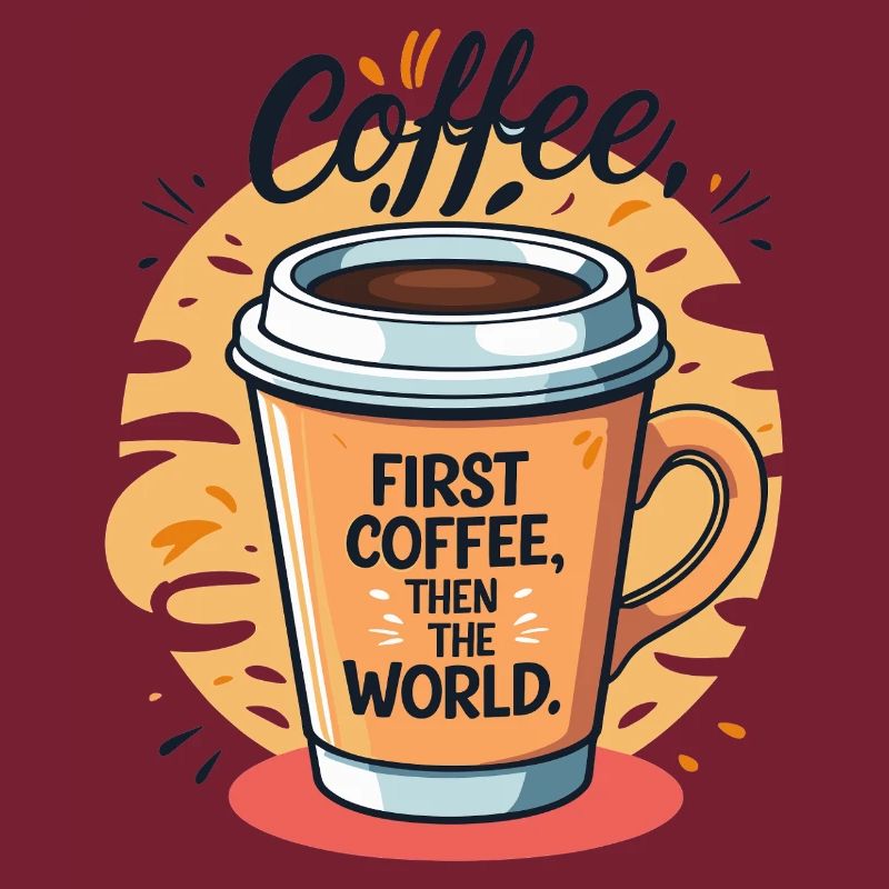 Motivierende Kaffeetasse mit Spruch