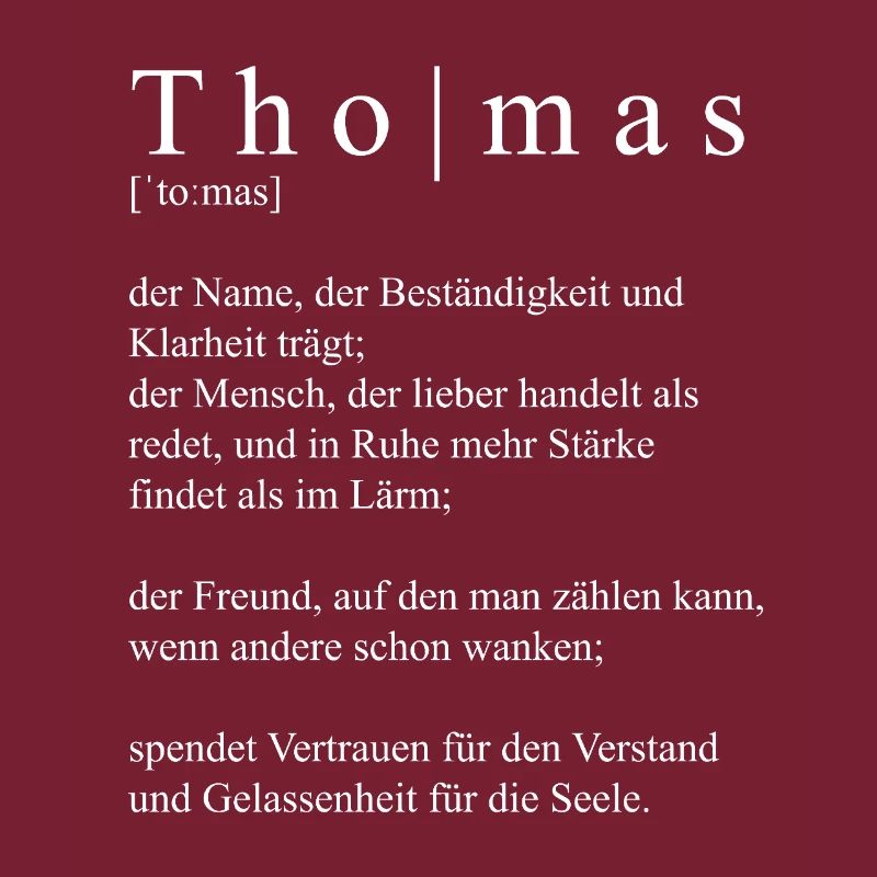 Thomas Définition Typographie