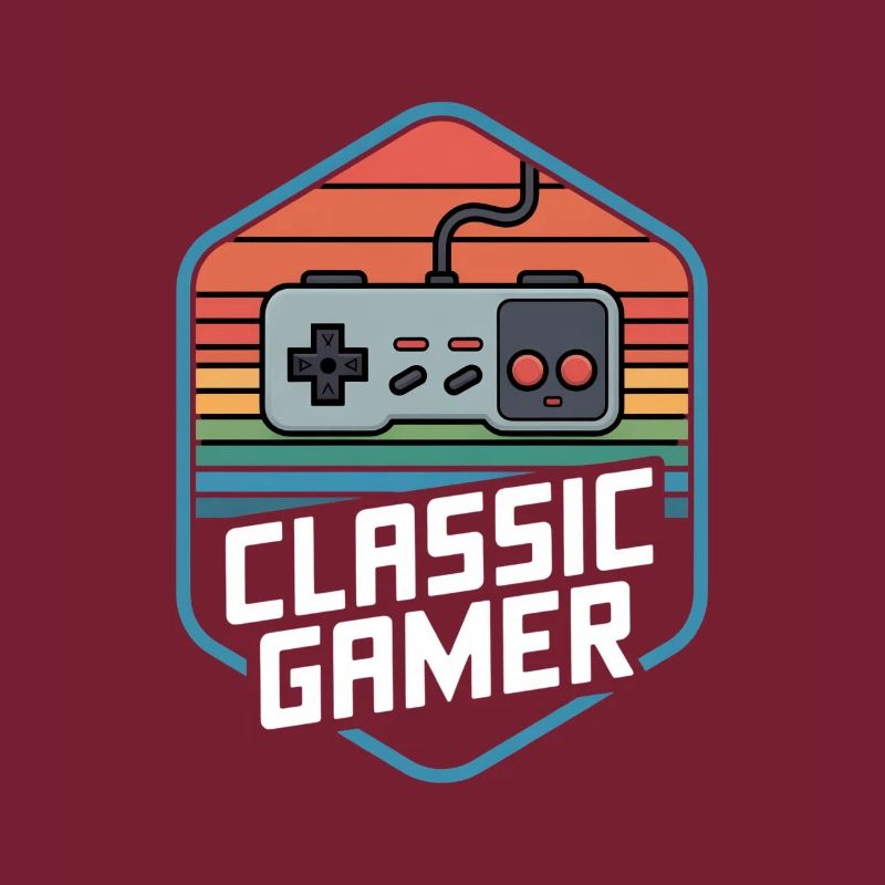 Classic Gamer Retro Controller Nostalgia