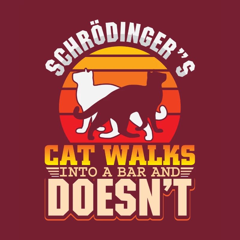 Le chat de Schrödinger Nerd Geek Physicien Science