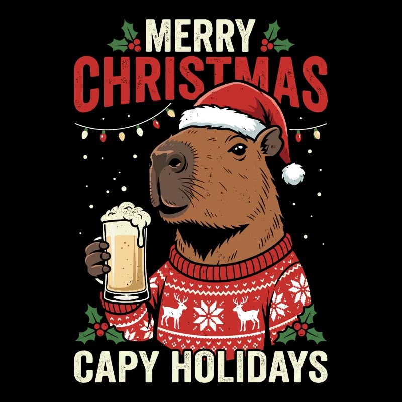Capybaras Weihnachtsfest Pullover