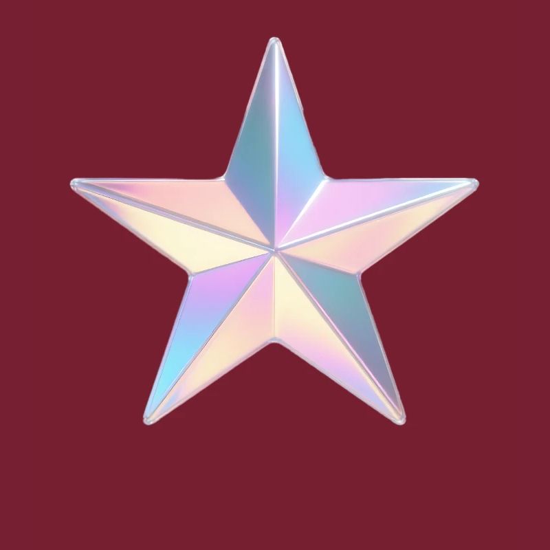 Étoile irisée pastel