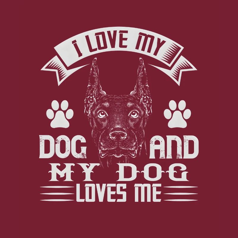 Le doberman adore dire design graphique