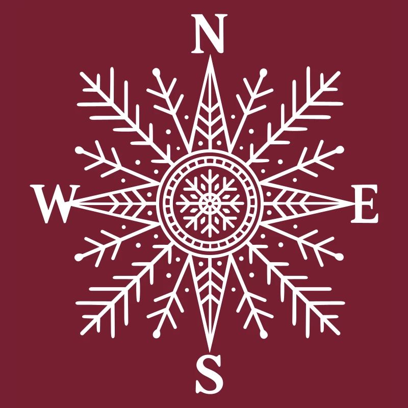 Compass with snowflake – Nordic design