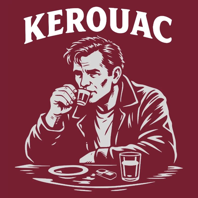 Jack Kerouac drinking Espresso at the cafe