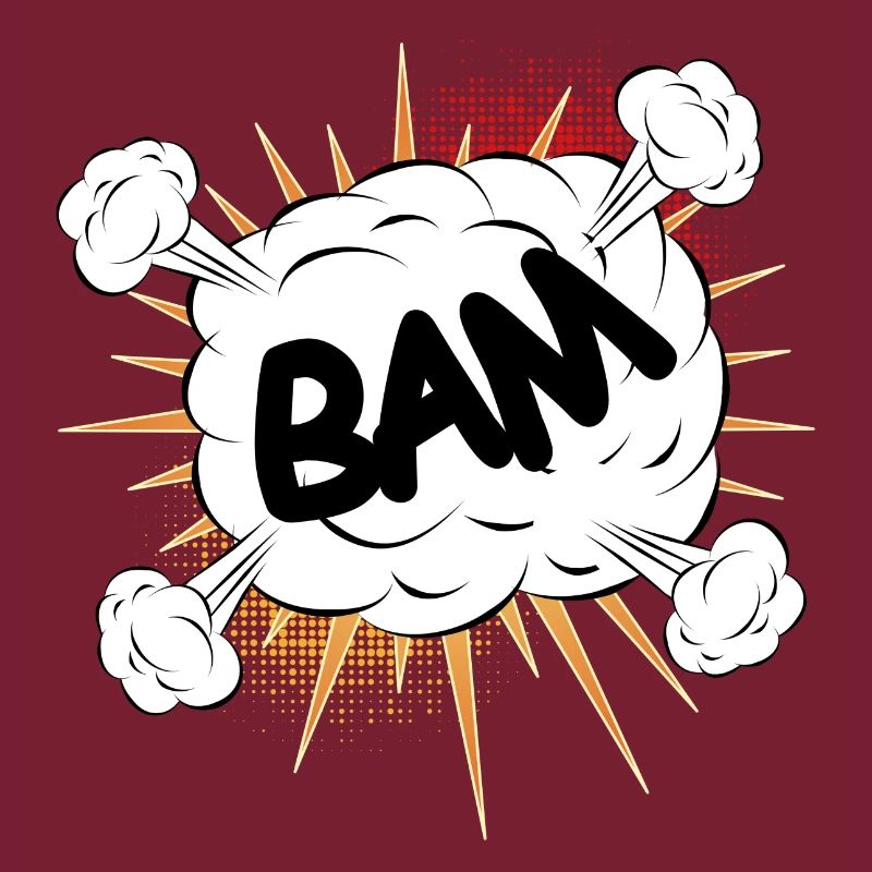 Bam comic fight cloud for your own texts & motifs