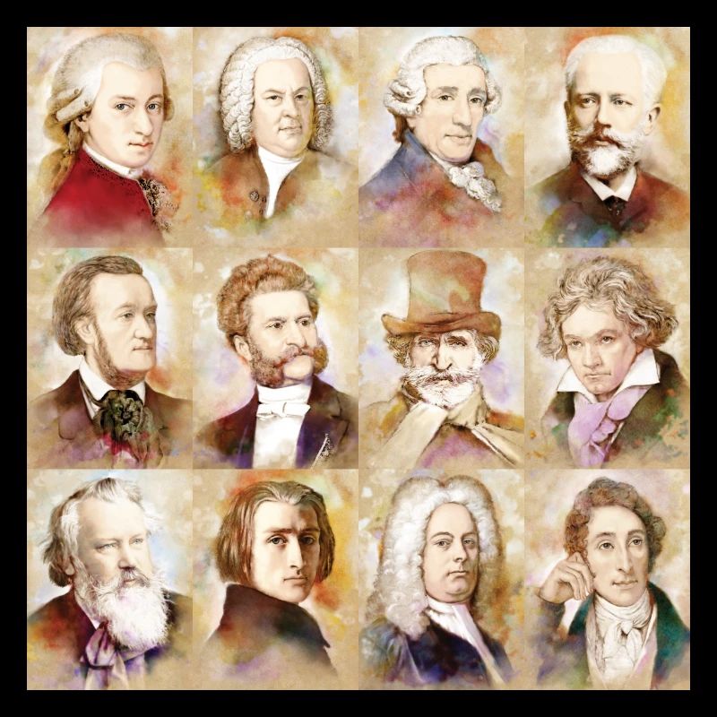 12 compositeurs : Mozart, Bach, Beethoven et plus
