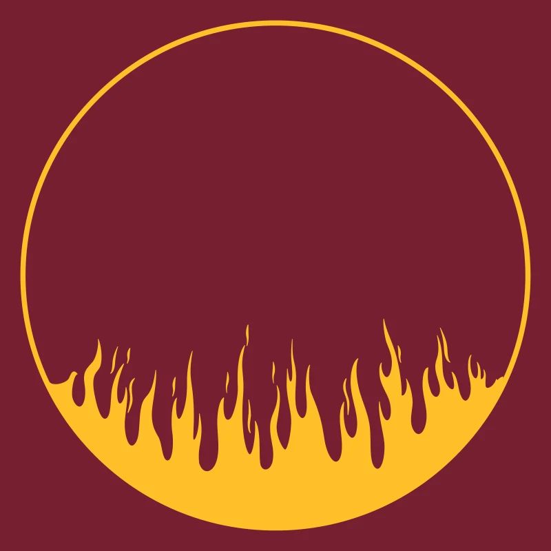 Circle on fire | 1-Color vectorgraphic
