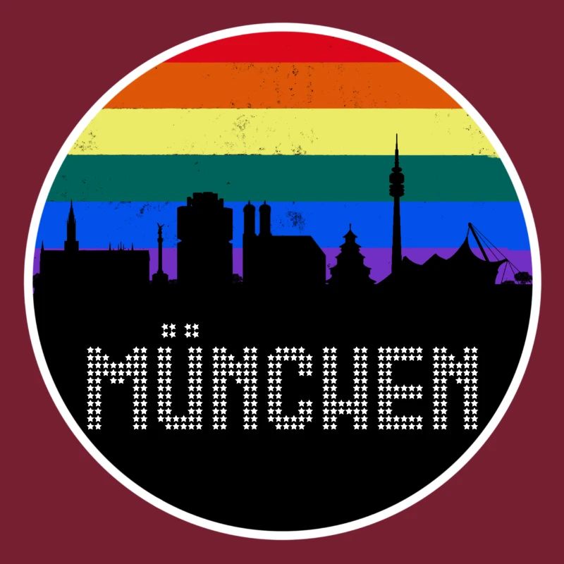 München Skyline Regenbogen